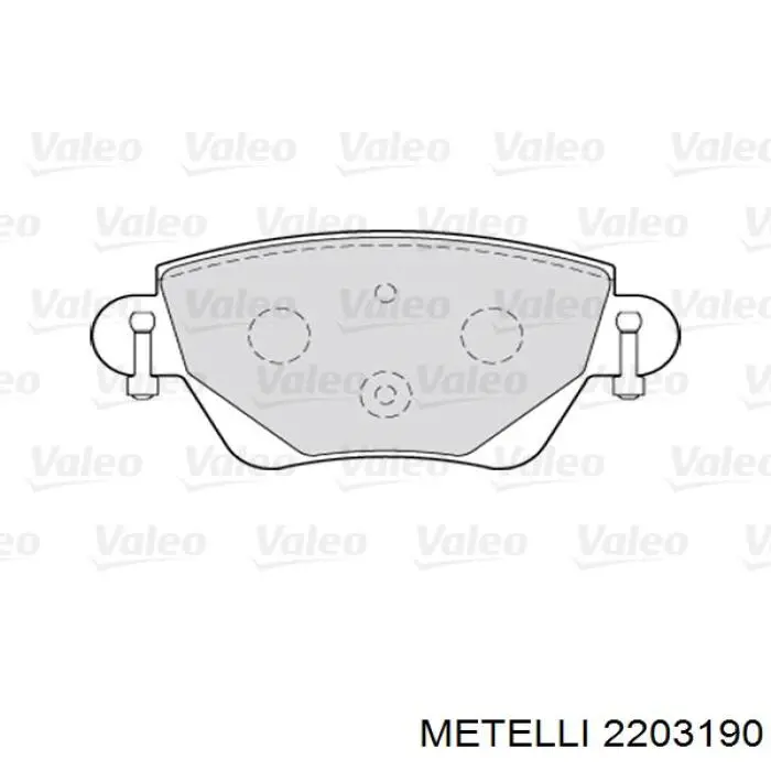 2203190 Metelli Колодки гальмівні задні, дискові