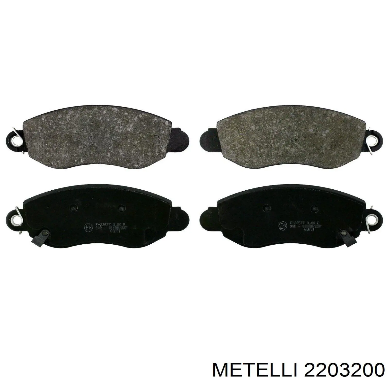 2203200 Metelli Передні гальмівні колодки