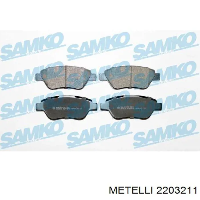 Купити 2203211 Metelli Колодки гальмівні передні, дискові