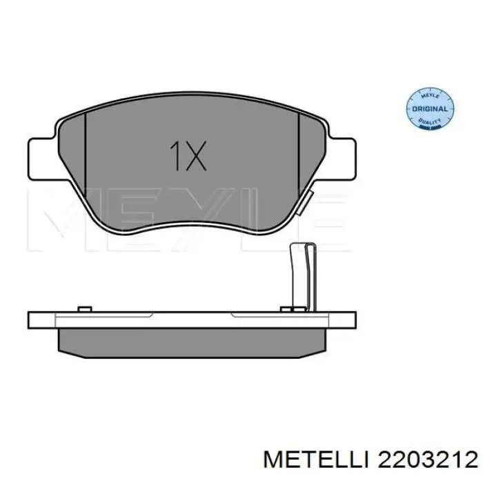 Гальмівні колодки Metelli 2203212 ціна, від 20.73 USD