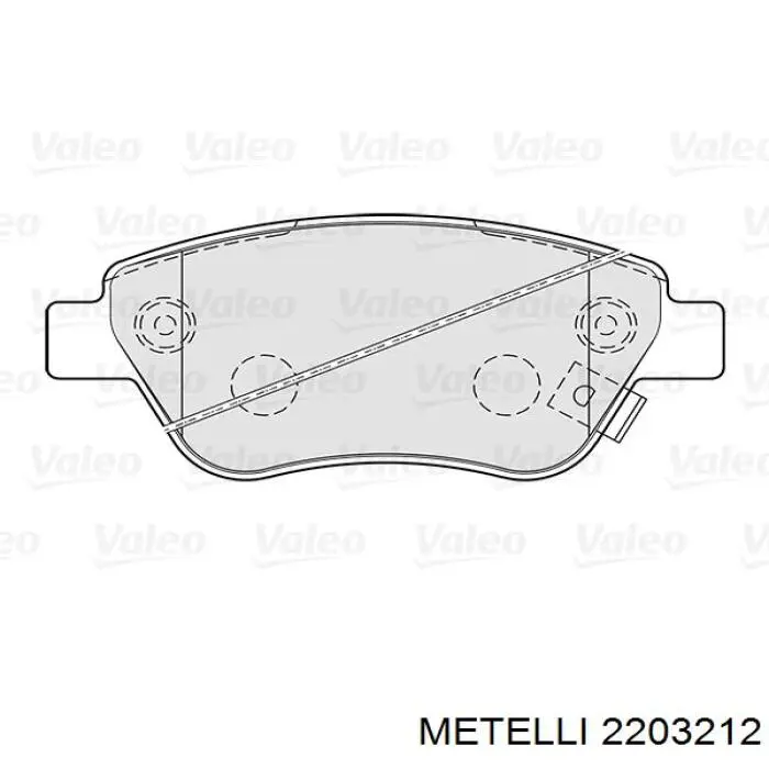 Купити 2203212 Metelli Колодки гальмівні передні, дискові