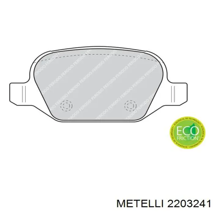 Задні дискові колодки Metelli 2203241