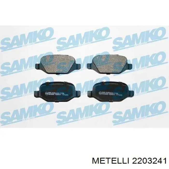 2203241 Metelli Колодки гальмівні задні, дискові