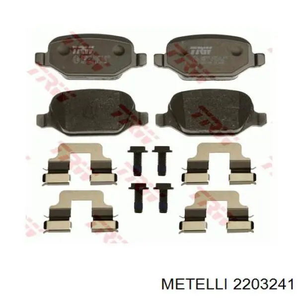 Задні гальмівні колодки Metelli 2203241 ціна, від 15.81 USD