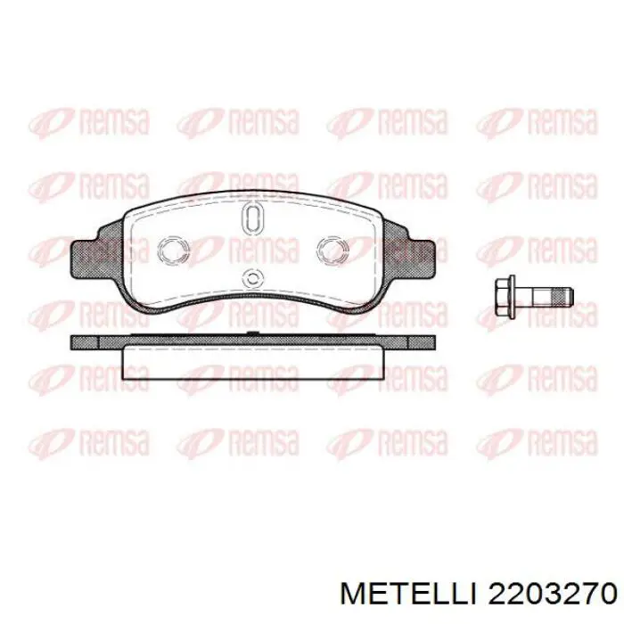 Купити 2203270 Metelli Колодки гальмівні передні, дискові