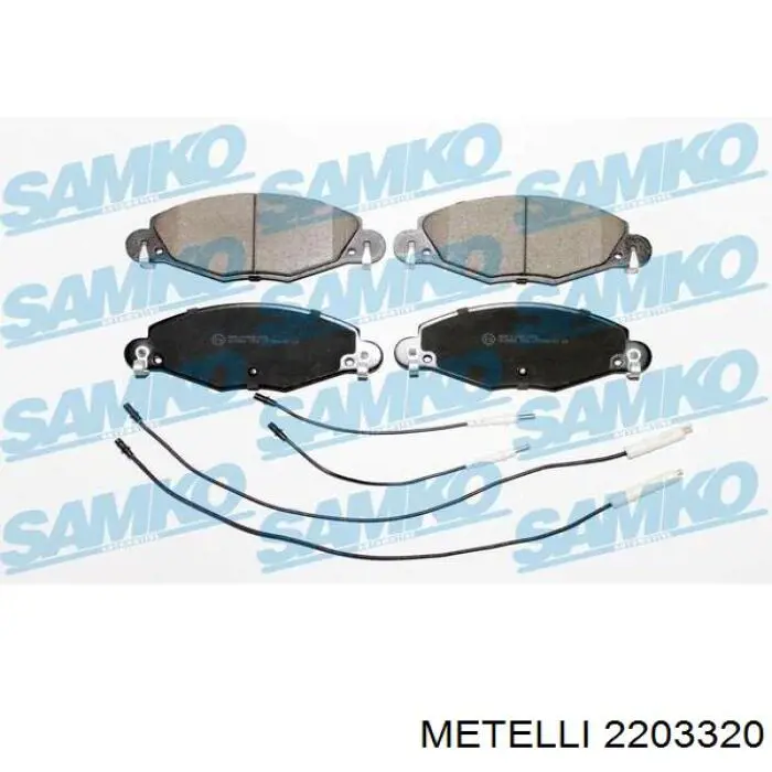 Передні тормозні колодки 2203320 Metelli