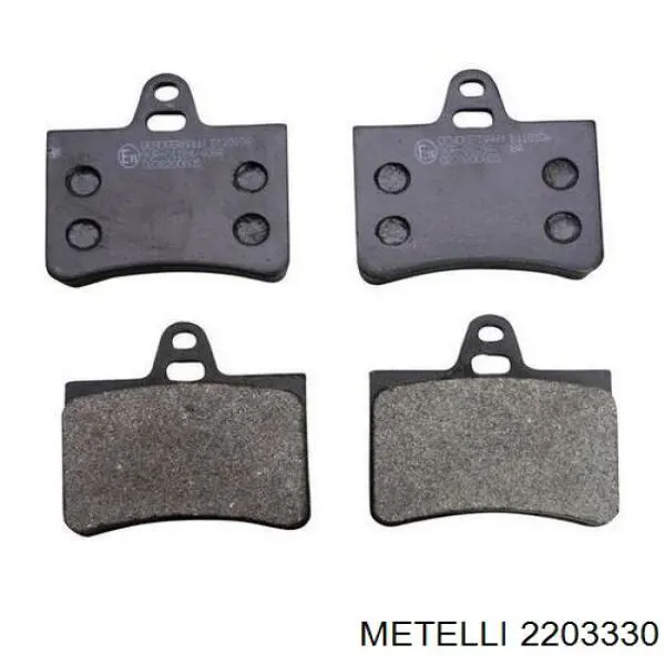 Колодки гальмові задні, дискові 2203330 Metelli