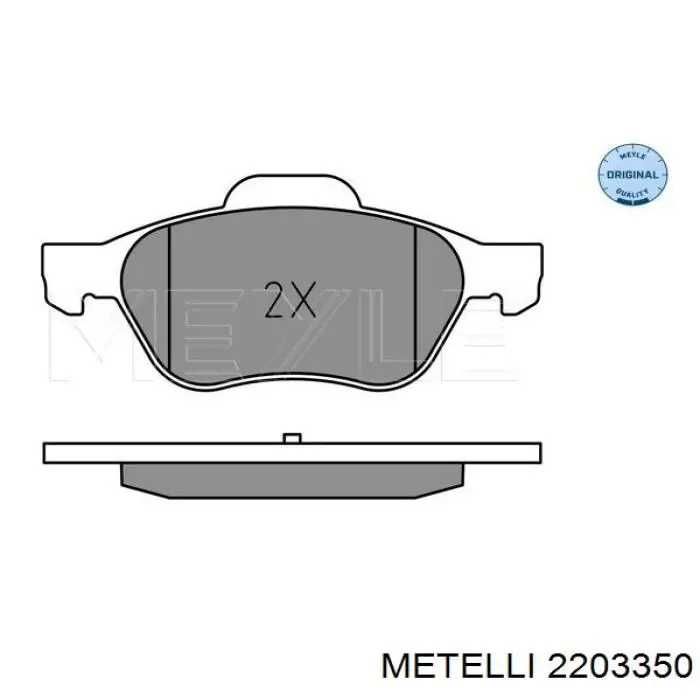 Колодки гальмівні передні, дискові 2203350 Metelli