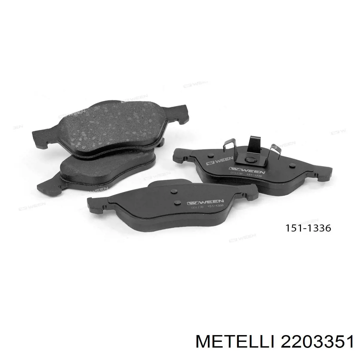 2203351 Metelli Передні гальмівні колодки