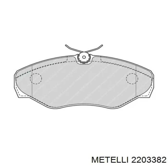 2203382 Metelli Передні гальмівні колодки