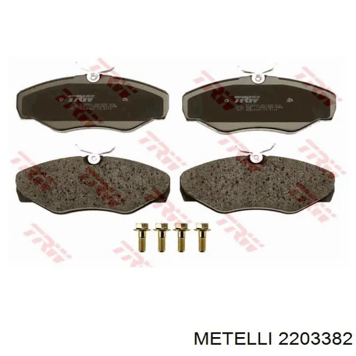 Купити 2203382 Metelli Колодки гальмівні передні, дискові