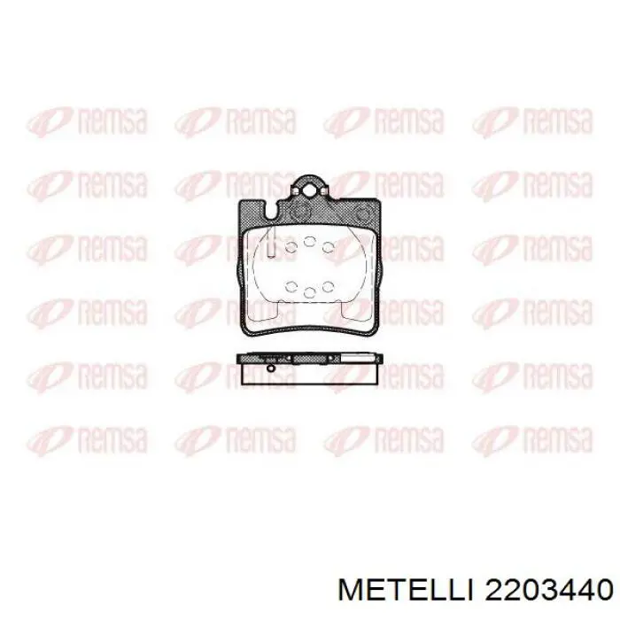 Купити 2203440 Metelli Задні колодки