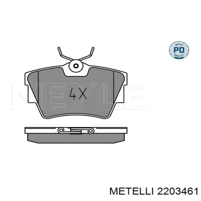 Купити 2203461 Metelli Задні колодки