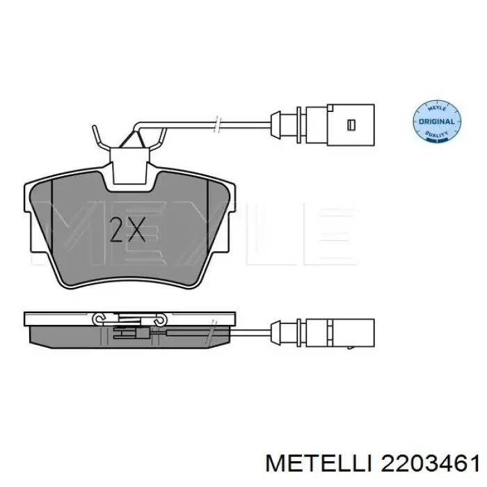 Задні гальмівні колодки Metelli 2203461 ціна, від 21.41 USD
