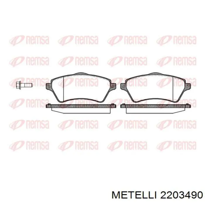 Гальмівні колодки Metelli 2203490 ціна, від 30.11 USD
