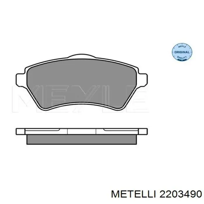 Купити 2203490 Metelli Колодки гальмівні передні, дискові