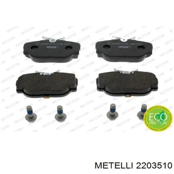 Колодки гальмові задні, дискові 2203510 Metelli