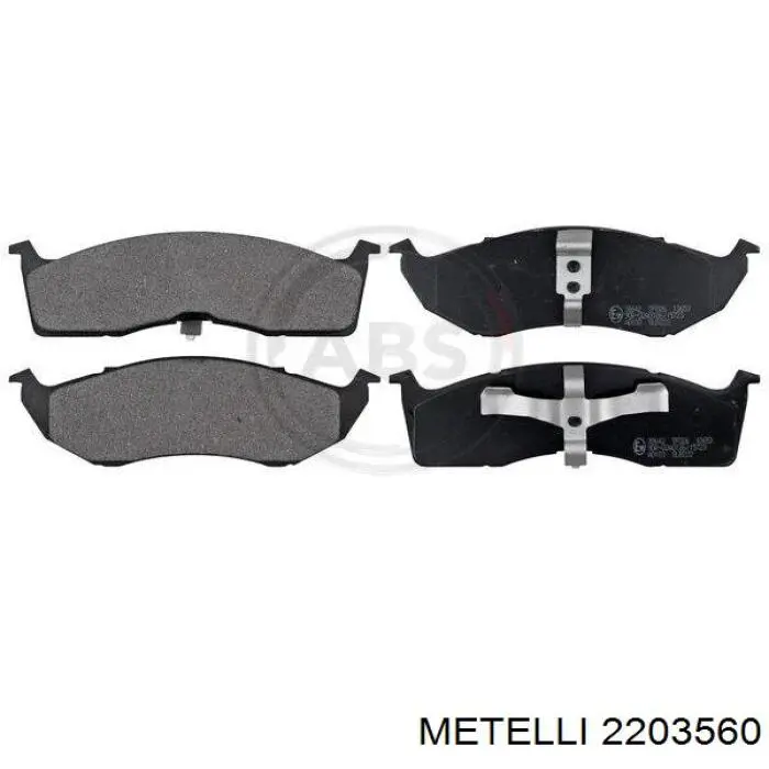 Купити 2203560 Metelli Колодки гальмівні передні, дискові