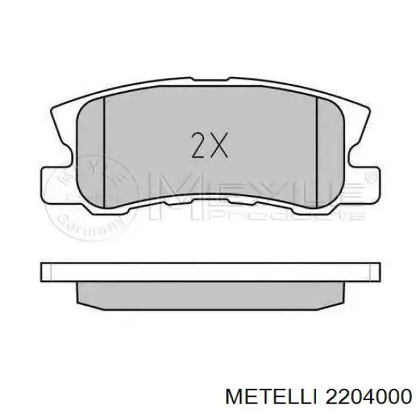 Задні гальмівні колодки Metelli 2204000 ціна, від 17.13 USD