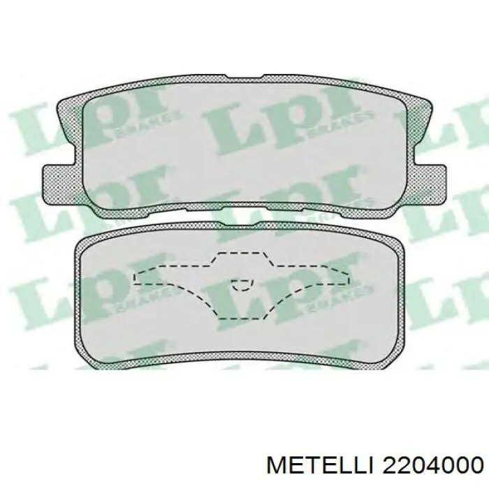 Купити 2204000 Metelli Задні колодки