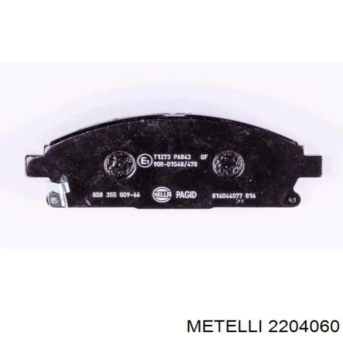 Купити 2204060 Metelli Колодки гальмівні передні, дискові