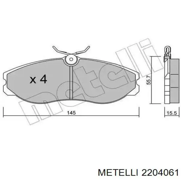Тормозні колодки Metelli 2204061