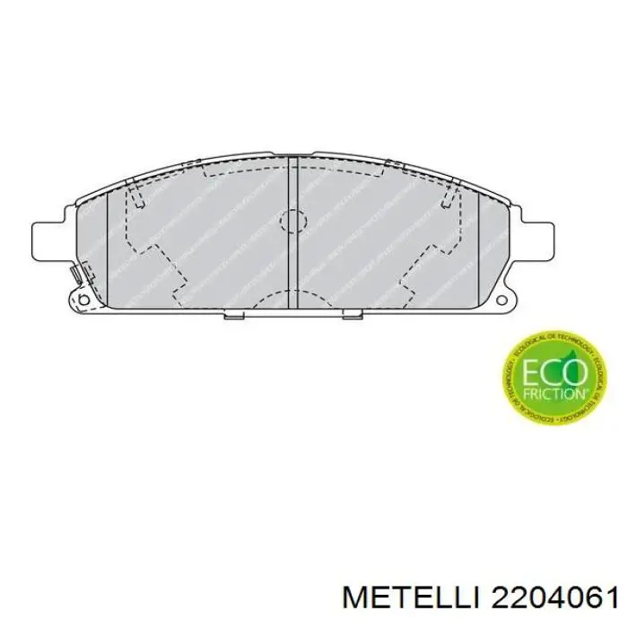 Гальмівні колодки Metelli 2204061 ціна, від 24.72 USD