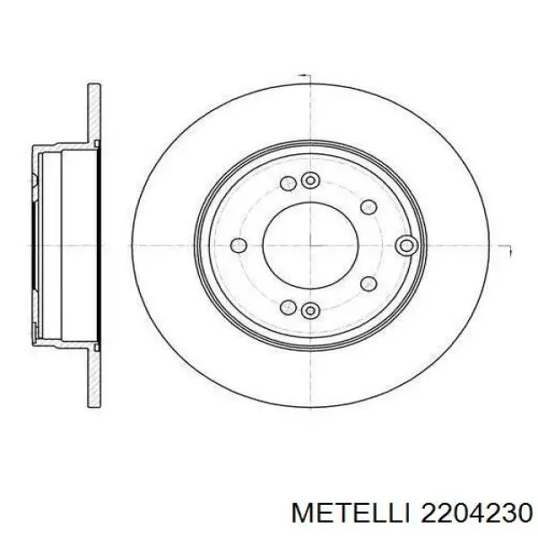Гальмівні колодки Metelli 2204230 ціна, від 14.66 USD