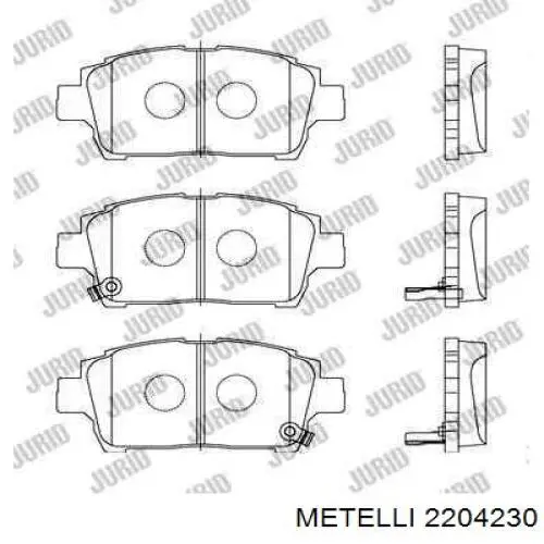 Купити 2204230 Metelli Колодки гальмівні передні, дискові