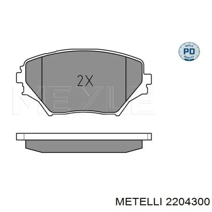 Гальмівні колодки Metelli 2204300 ціна, від 19.35 USD
