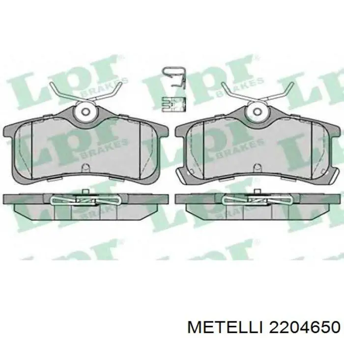 Задні гальмівні колодки Metelli 2204650 ціна, від 17.54 USD