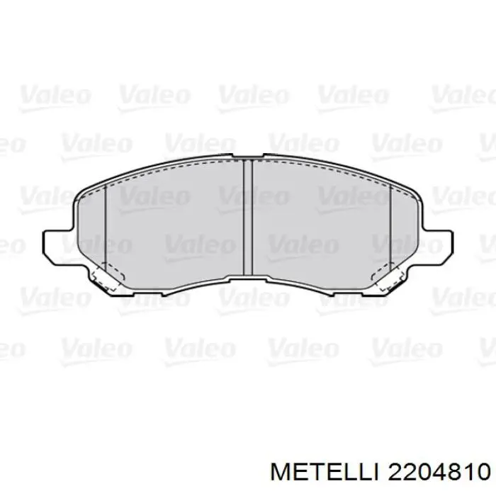 Передні тормозні колодки 2204810 Metelli