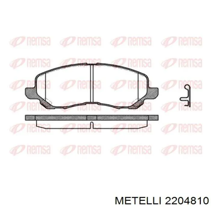 Гальмівні колодки Metelli 2204810 ціна, від 20.45 USD