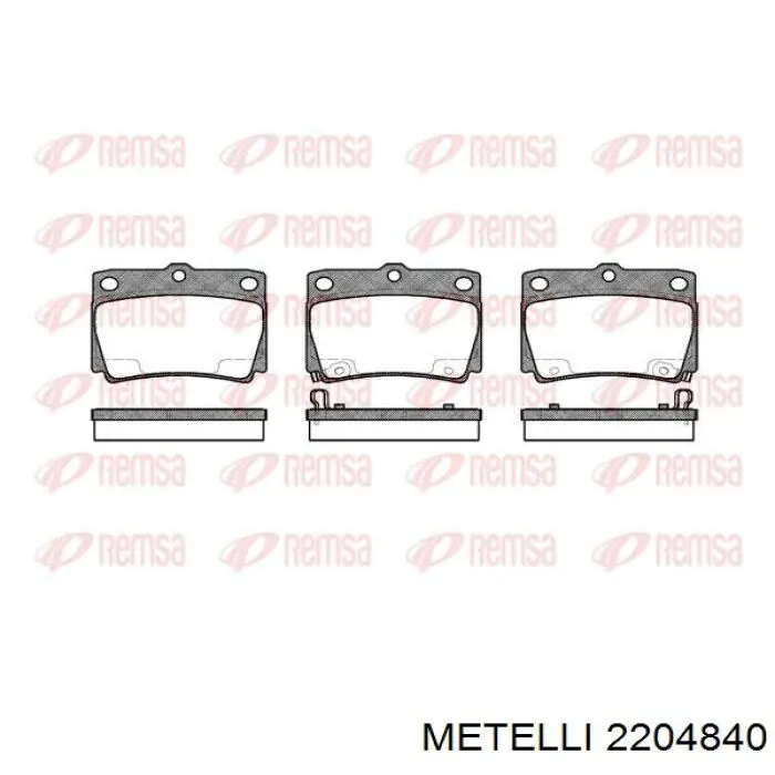 Задні гальмівні колодки Metelli 2204840 ціна, від 19.14 USD