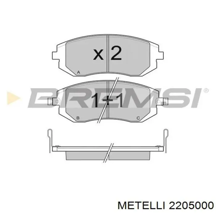 Тормозні колодки Metelli 2205000