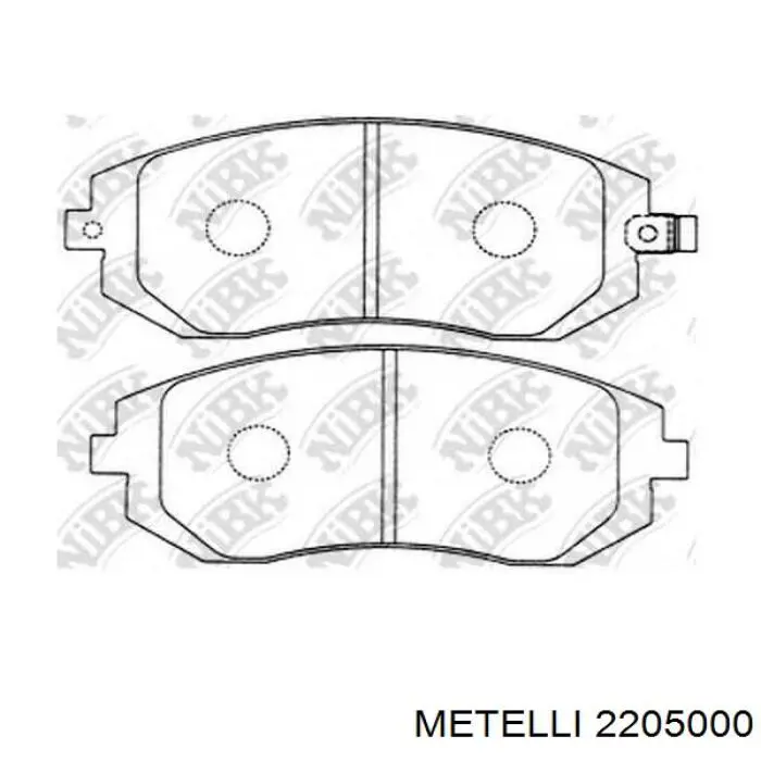 2205000 Metelli Передні гальмівні колодки