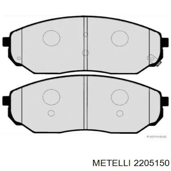 Передні тормозні колодки 2205150 Metelli
