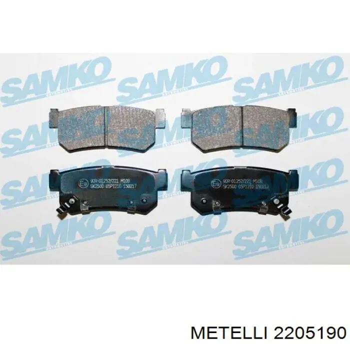 Задні гальмівні колодки Metelli 2205190 ціна, від 19.47 USD