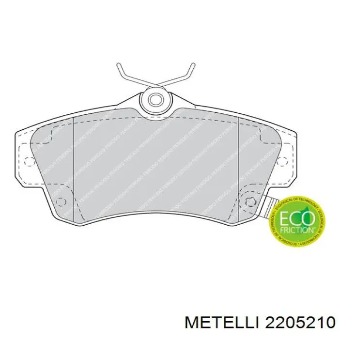 2205210 Metelli Передні гальмівні колодки