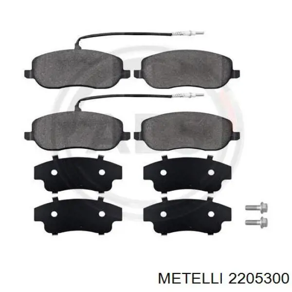 Передні тормозні колодки 2205300 Metelli