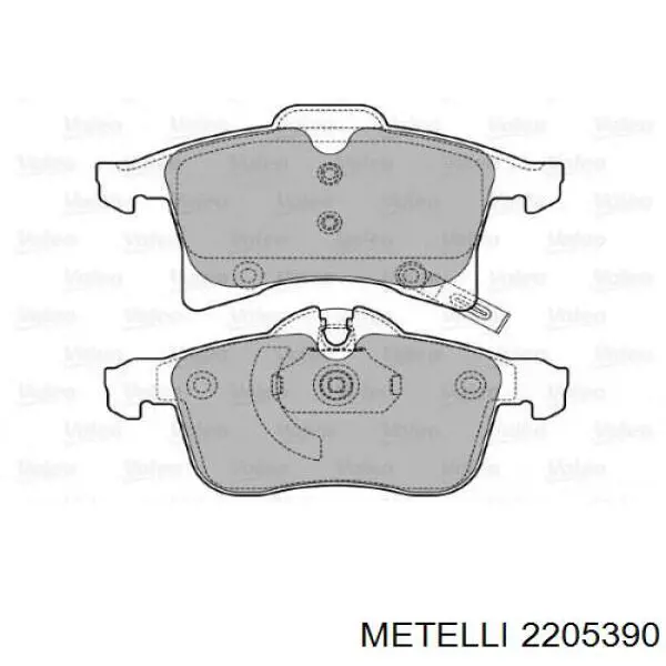 Передні тормозні колодки 2205390 Metelli