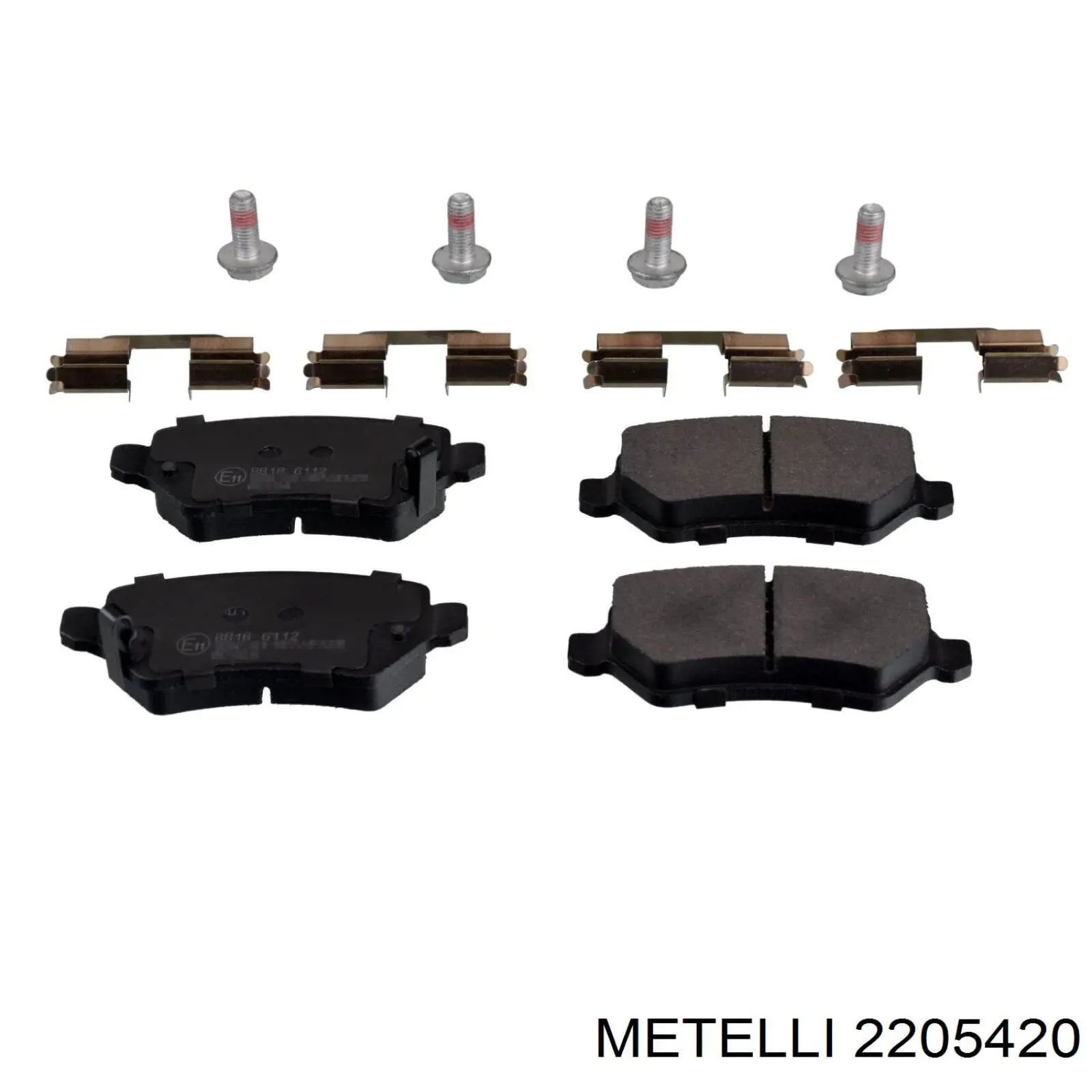 Колодки гальмові задні, дискові 2205420 Metelli