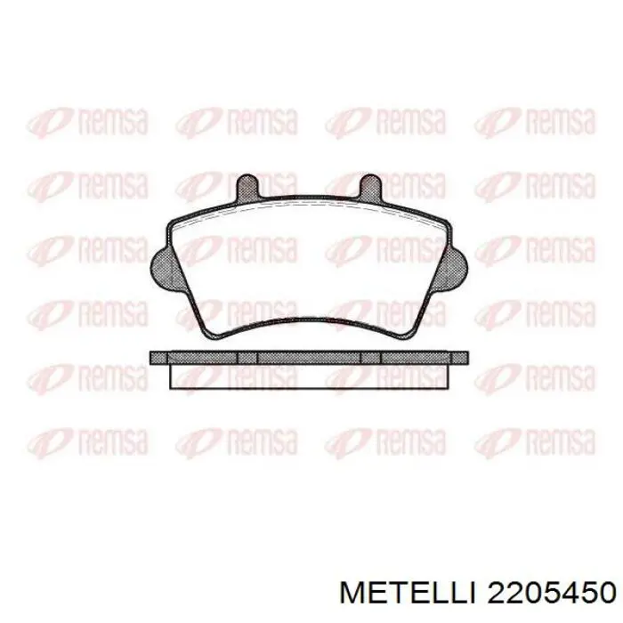 Гальмівні колодки Metelli 2205450 ціна, від 20.30 USD
