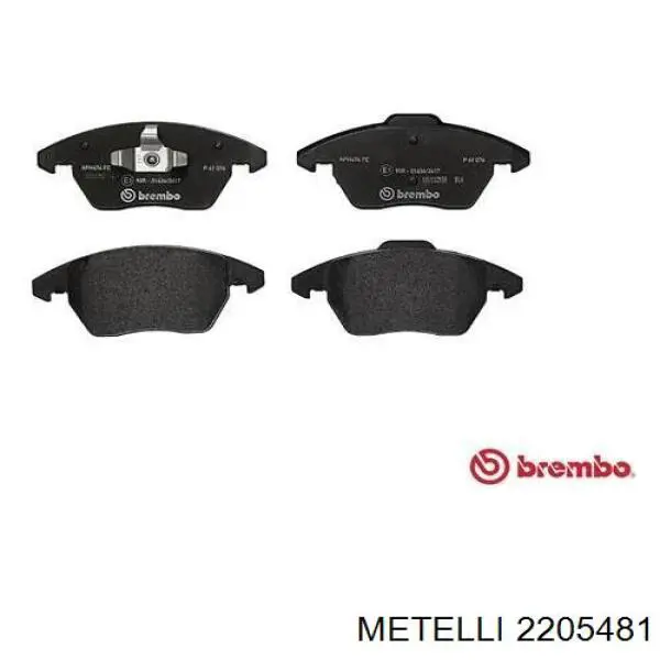 Передні тормозні колодки 2205481 Metelli