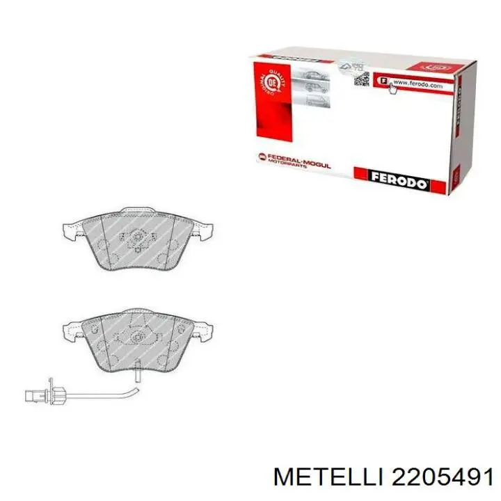 2205491 Metelli Передні гальмівні колодки