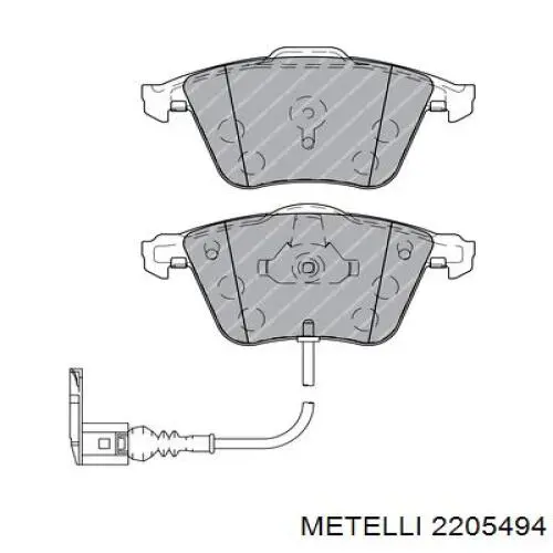 Колодки гальмівні передні, дискові 2205494 Metelli