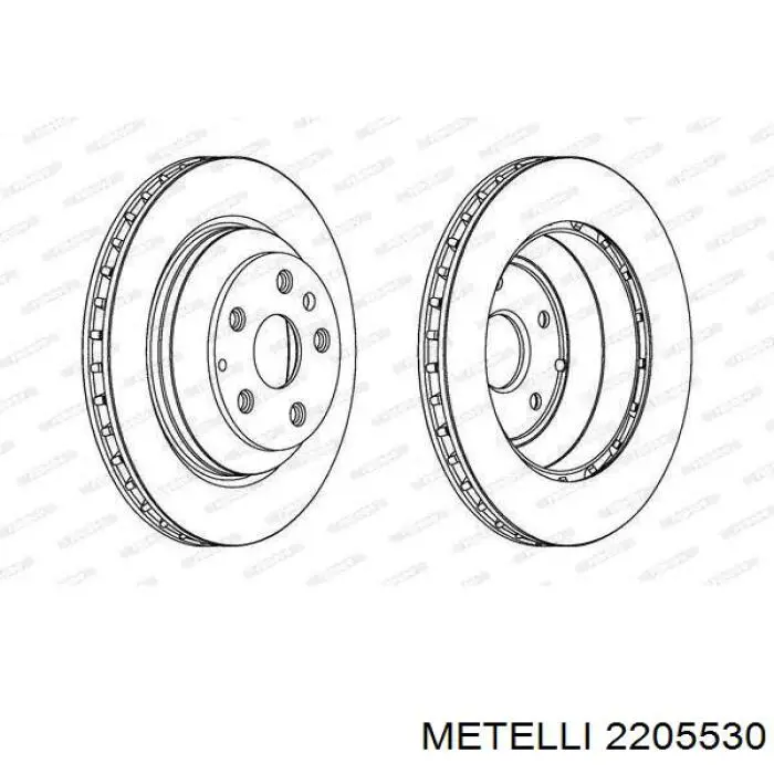 2205530 Metelli Колодки гальмівні задні, дискові