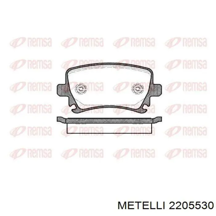 Купити 2205530 Metelli Задні колодки