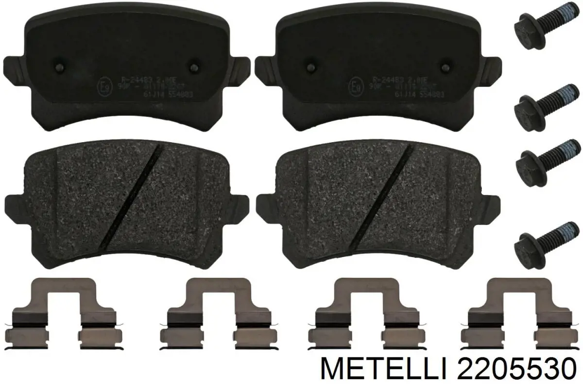 Задні гальмівні колодки 2205530 Metelli