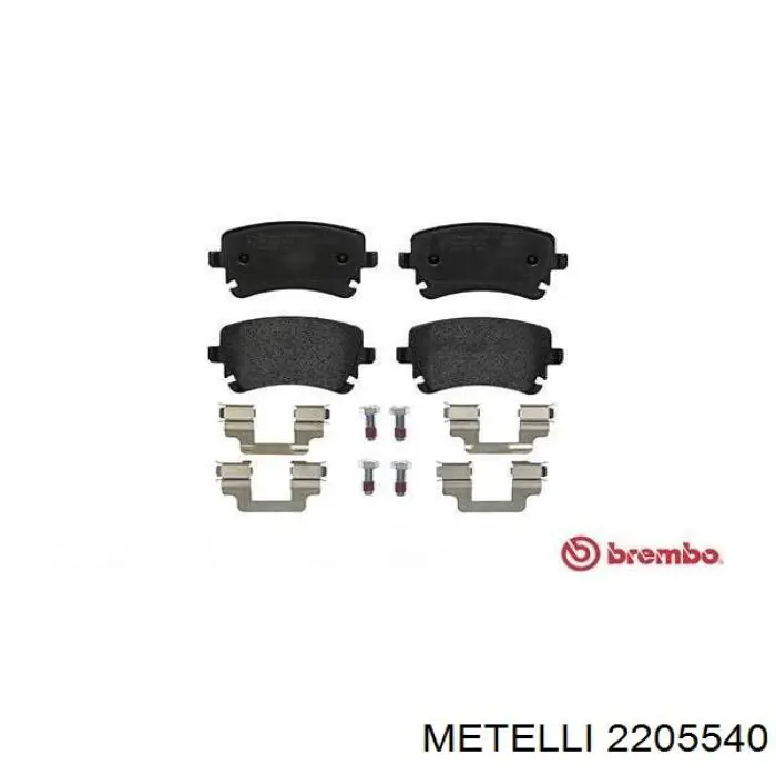 Задні дискові колодки Metelli 2205540